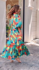 Long Frill Shirt Dress