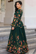 Floral Indo Western In Green
