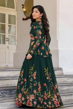 Floral Indo Western In Green