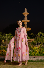 Rose Floral Chanderi Suit Set