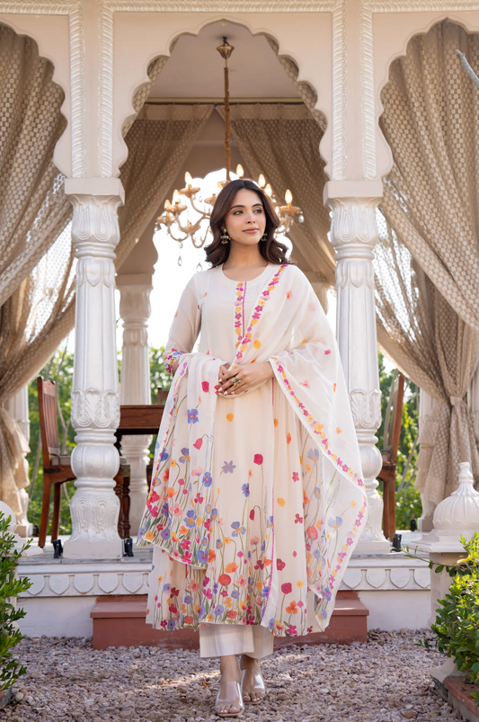 Floral Grace Cotton Suit Set