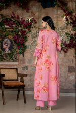 Pink Floral Printed Mul Cotton Suit Set- Summer Special