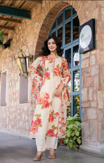 Floral Printed Mul Cotton Suit Set- Summer Special