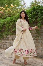 Pearl Blossom Mul Cotton Kurta Suit