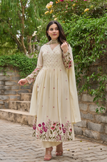 Pearl Blossom Mul Cotton Kurta Suit