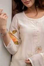 Sunlit Floral Chanderi Suit Set