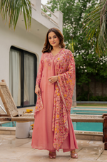 Coral Sunslik A- Line Suit Set