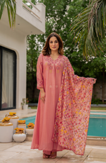 Coral Sunslik A- Line Suit Set