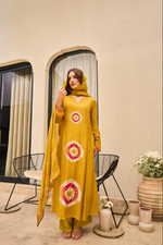 Mustard  Muslin Suit Set