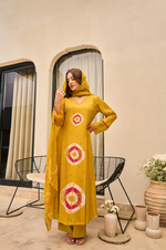 Mustard  Muslin Suit Set