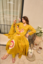 Mustard  Muslin Suit Set