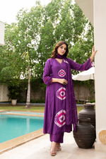 Deep Plum Muslin Suit Set