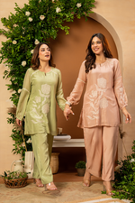 Blush Mulberry Silk Embroideried Co-Ord Set