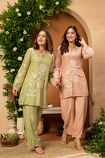 Blush Mulberry Silk Embroideried Co-Ord Set