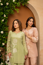 Blush Mulberry Silk Embroideried Co-Ord Set