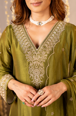 Emralld Festive Russian Silk Suit Set