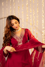 Rose Russian Silk Suit Set