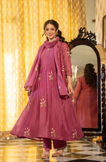 Mulberry Rose Mul Chanderi Suit Set