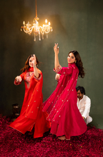 Fuchsia  Russian Silk Suit Set