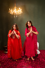 Fuchsia  Russian Silk Suit Set