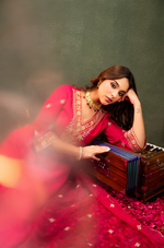Fuchsia  Russian Silk Suit Set