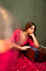 Fuchsia  Russian Silk Suit Set