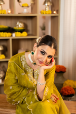 Zari Shimmer Tissue Embroidered Suit Set