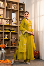 Zari Shimmer Tissue Embroidered Suit Set