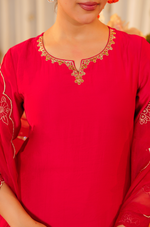 Rose Mocha Silk Sharara Suit