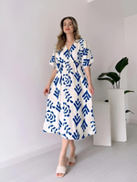 Cotton Printed Casual Maxi Dress (2 Colors)