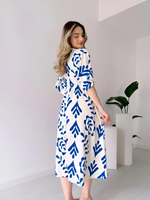 Cotton Printed Casual Maxi Dress (2 Colors)