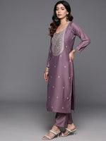 Onion Pink Chanderi kurta pant with Dupatta- Festive Suit