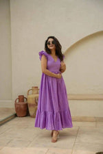 Lavender schifli dress