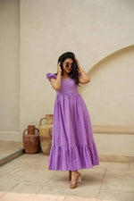 Lavender schifli dress