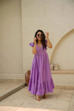 Lavender schifli dress