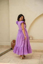 Lavender schifli dress