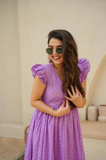 Lavender schifli dress