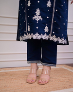 Rayon Embroidered Kurta Pant With Organza Dupatta