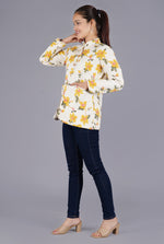 Beautiful Floral Printed Quilted Reversible Jacket