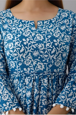 Easy Breezy Cotton Floral Printed Short Kurti