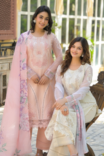 Pastel Peach Cotton Embroidered Kurta Suit With Patch Work