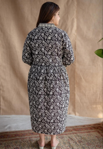 Floral Cotton Block Printed Maxi Dress