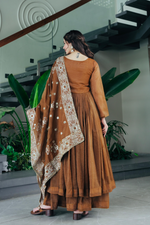 Copper Orange Heavy Gown (Set Of 3)