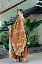 Copper Orange Heavy Gown (Set Of 3)