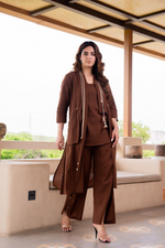 Dark Brown Classic Cotton Co-Ord Set