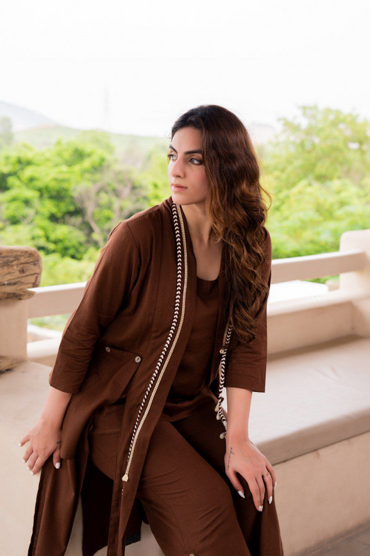 Dark Brown Classic Cotton Co-Ord Set