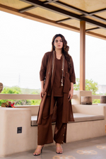 Dark Brown Classic Cotton Co-Ord Set