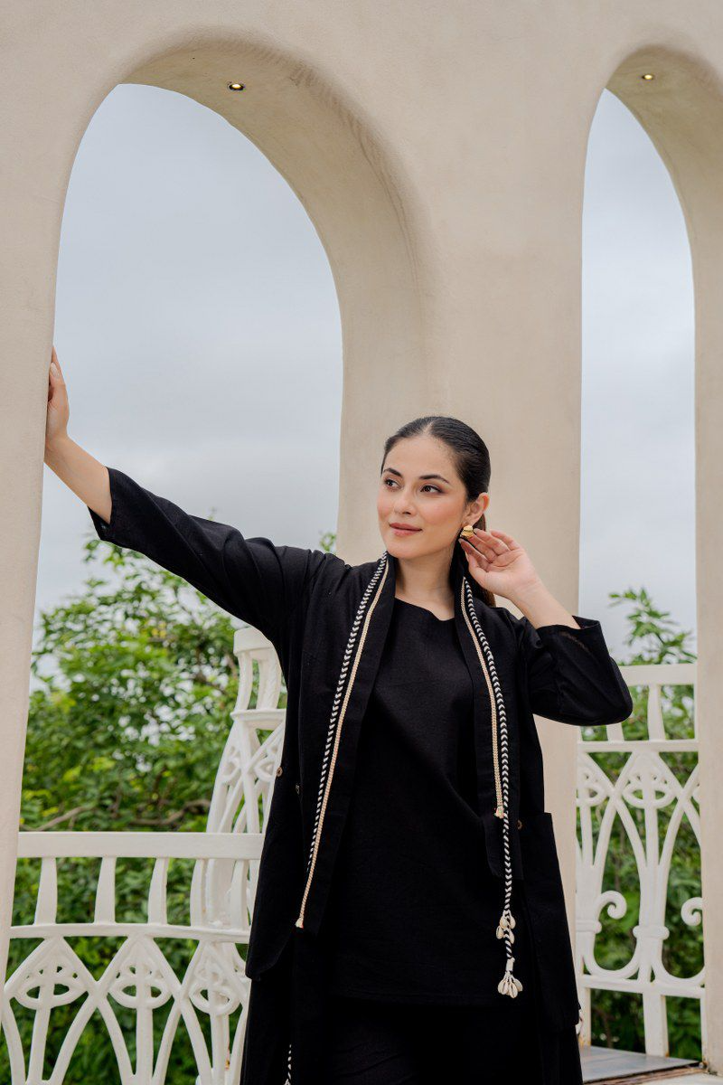 All Black Classic Cotton Co-Ord Set
