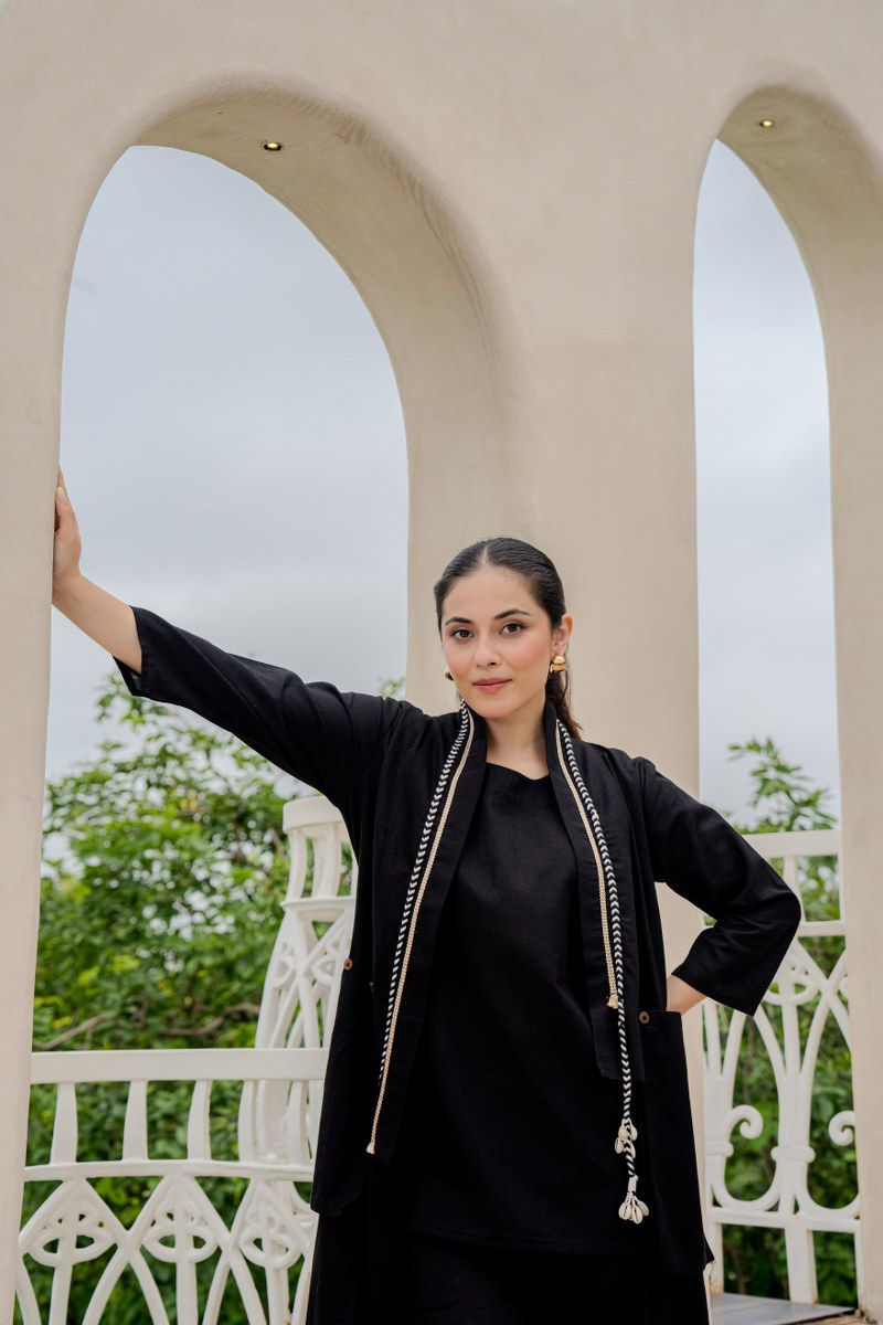 All Black Classic Cotton Co-Ord Set
