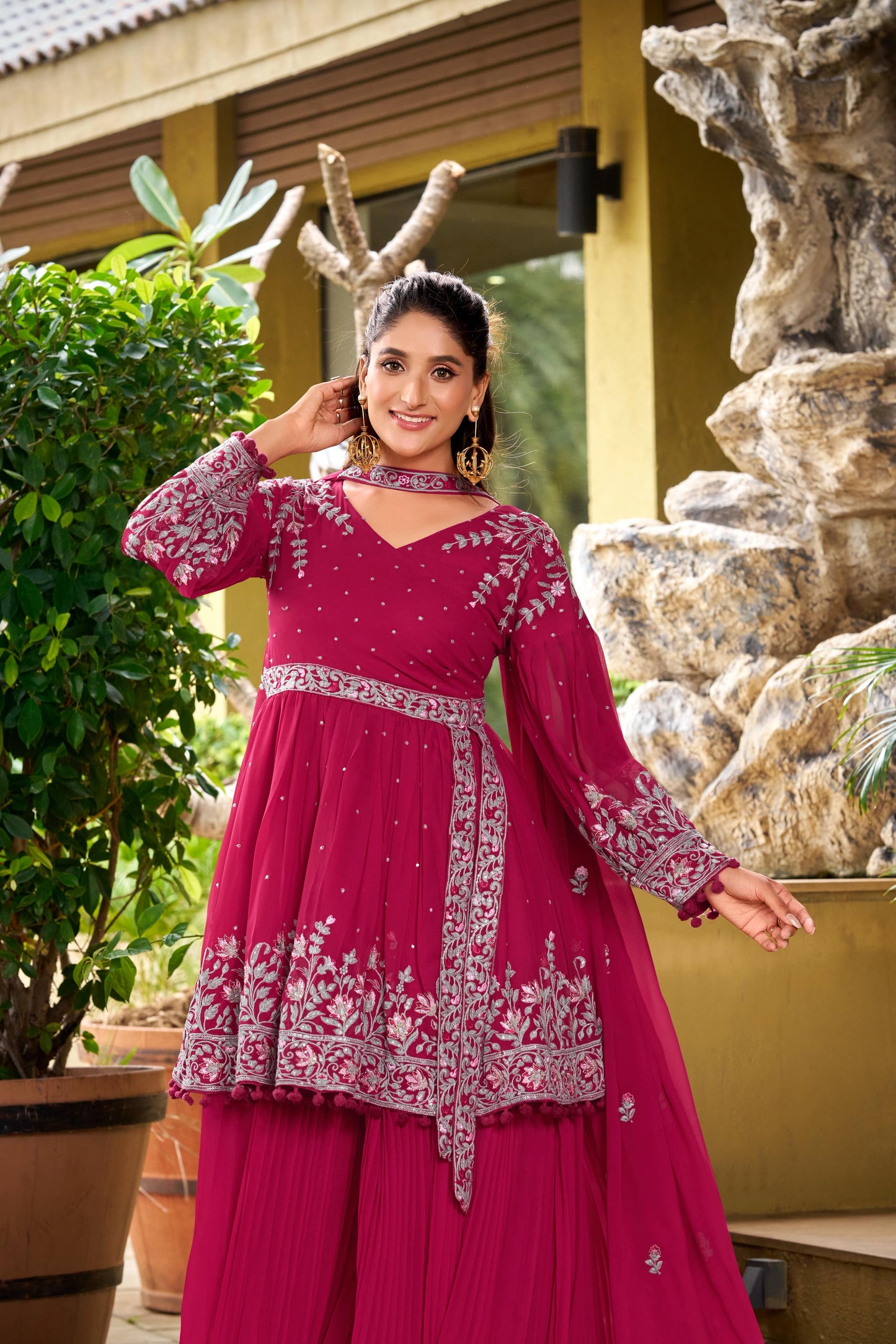 Gulabo Georgette Embroidered Sharara